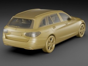mercedes c class estate 2014 exclusive 3D Model