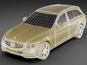 mercedes c class estate 2014 exclusive 3D Model