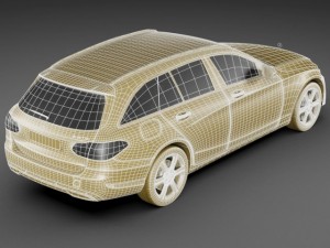 mercedes c class estate 2014 exclusive 3D Model