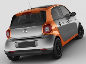 smart forfour 2015 Modèle 3D