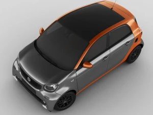 smart forfour 2015 Modello 3D