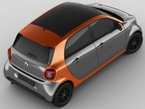 smart forfour 2015 Modèle 3D
