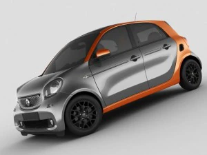 smart forfour 2015 Modello 3D