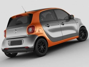 smart forfour 2015 Modello 3D