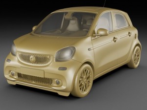 smart forfour 2015 Modèle 3D