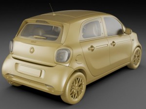 smart forfour 2015 Modèle 3D
