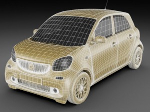 smart forfour 2015 Modèle 3D