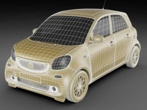 smart forfour 2015 Modello 3D