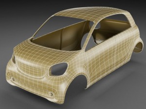 smart forfour 2015 Modèle 3D