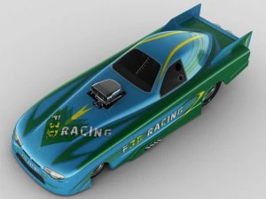 dragster nhra funnycar 3D Model