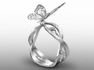 butterfly ring Modèle 3D