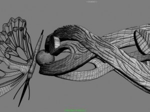 butterfly ring Modelo 3D