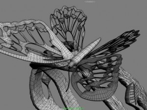 butterfly ring Modelo 3D