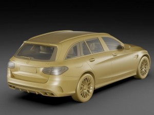 mercedes c63 amg estate Modelo 3D