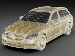 mercedes c63 amg estate Modelo 3D