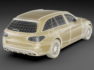 mercedes c63 amg estate Modelo 3D