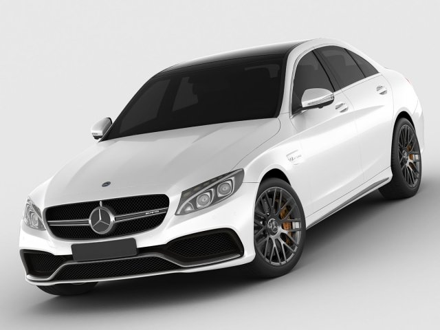 mercedes c63 amg 2015 3D 模型 .c4d .max .obj .3ds .fbx .stl .blend 