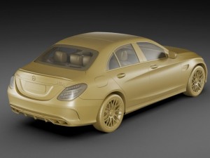 mercedes c63 amg 2015 3D 模型