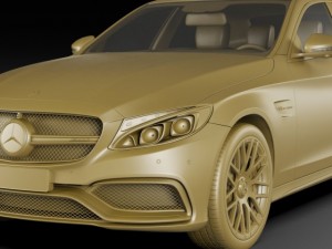 mercedes c63 amg 2015 3D 模型