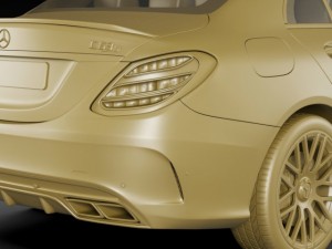 mercedes c63 amg 2015 3D 模型