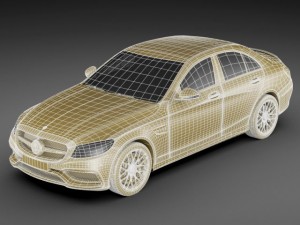mercedes c63 amg 2015 3D 模型
