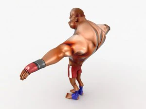 cartoon mma fighter 3D Model
