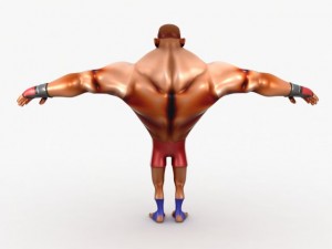 cartoon mma fighter Modelo 3D