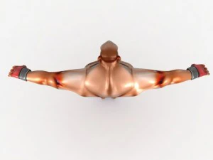 cartoon mma fighter 3D Model