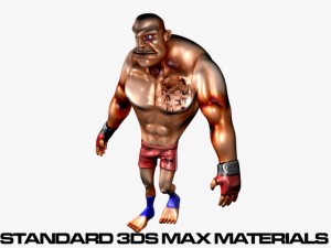 cartoon mma fighter Modelo 3D