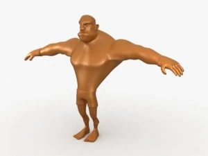 cartoon mma fighter 3D Model