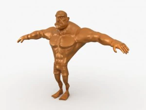 cartoon mma fighter 3D Model