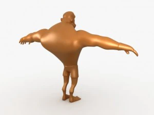 cartoon mma fighter 3D Model