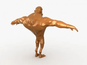 cartoon mma fighter 3D Model