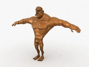 cartoon mma fighter 3D Model