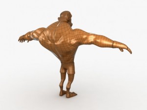 cartoon mma fighter Modelo 3D