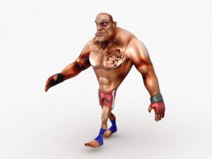 cartoon mma fighter Modelo 3D