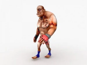 cartoon mma fighter 3D Model