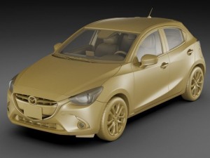 mazda 2 demio 3D in 3DExport