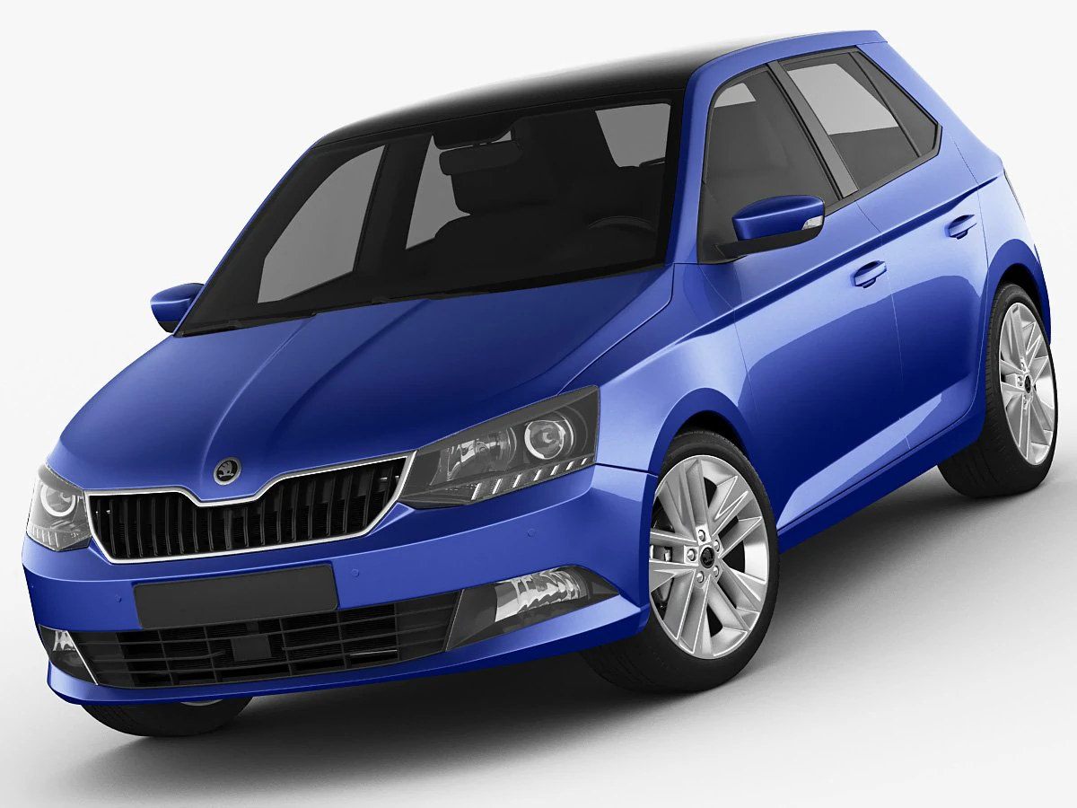 skoda fabia 2015 3D Model .c4d .max .obj .3ds .fbx .stl .blend 