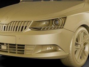 skoda fabia 2015 Modelo 3D