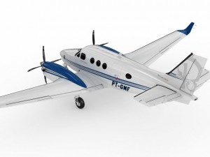 beechcraft king air c90gtx 3D Model