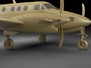 beechcraft king air c90gtx 3D Model