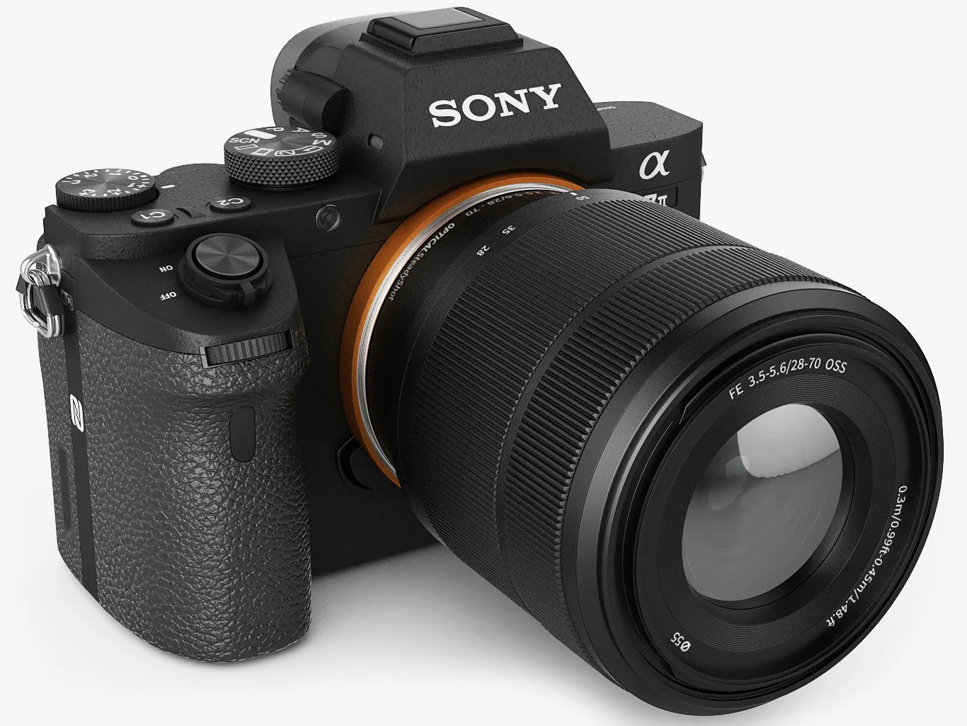 sony alpha 7 ii with two lenses 3D Model .c4d .max .obj .3ds .fbx .stl .blend 