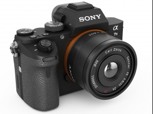 sony alpha 7 ii with two lenses 3D Model