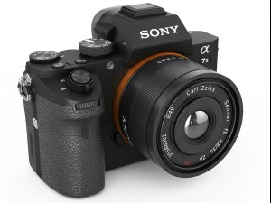 sony alpha 7 ii with two lenses 3D Model