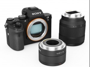 sony alpha 7 ii with two lenses 3D Model