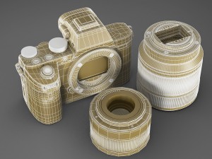 sony alpha 7 ii with two lenses 3D Model