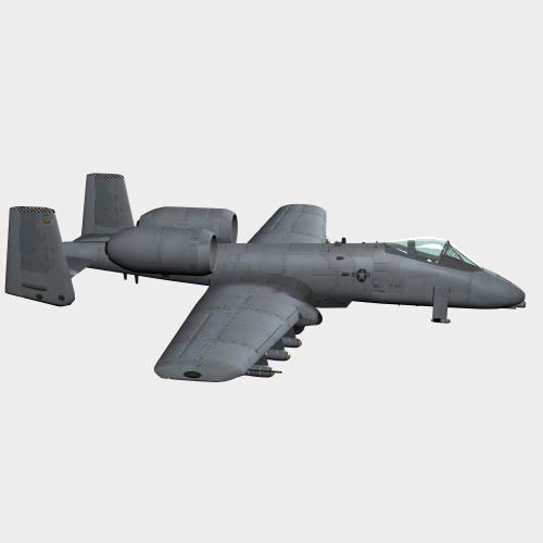 a-10 thunderbolt 3D 模型 .c4d .max .obj .3ds .fbx .stl .blend 