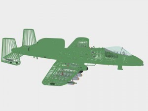 a-10 thunderbolt 3D 模型