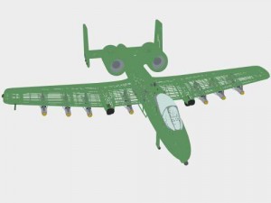 a-10 thunderbolt 3D 模型